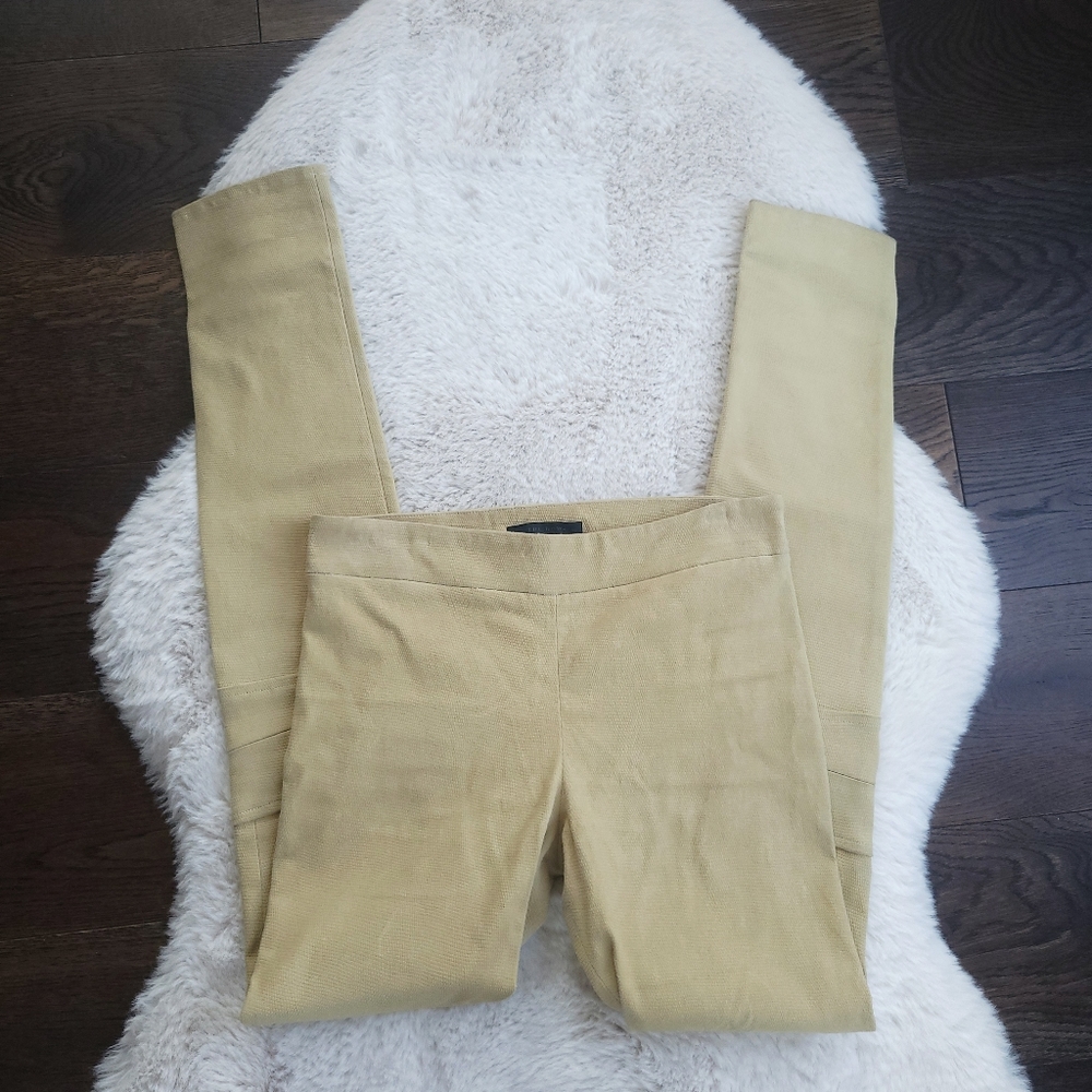 The Row Lambskin Leather Neutral Moto Legging Pants